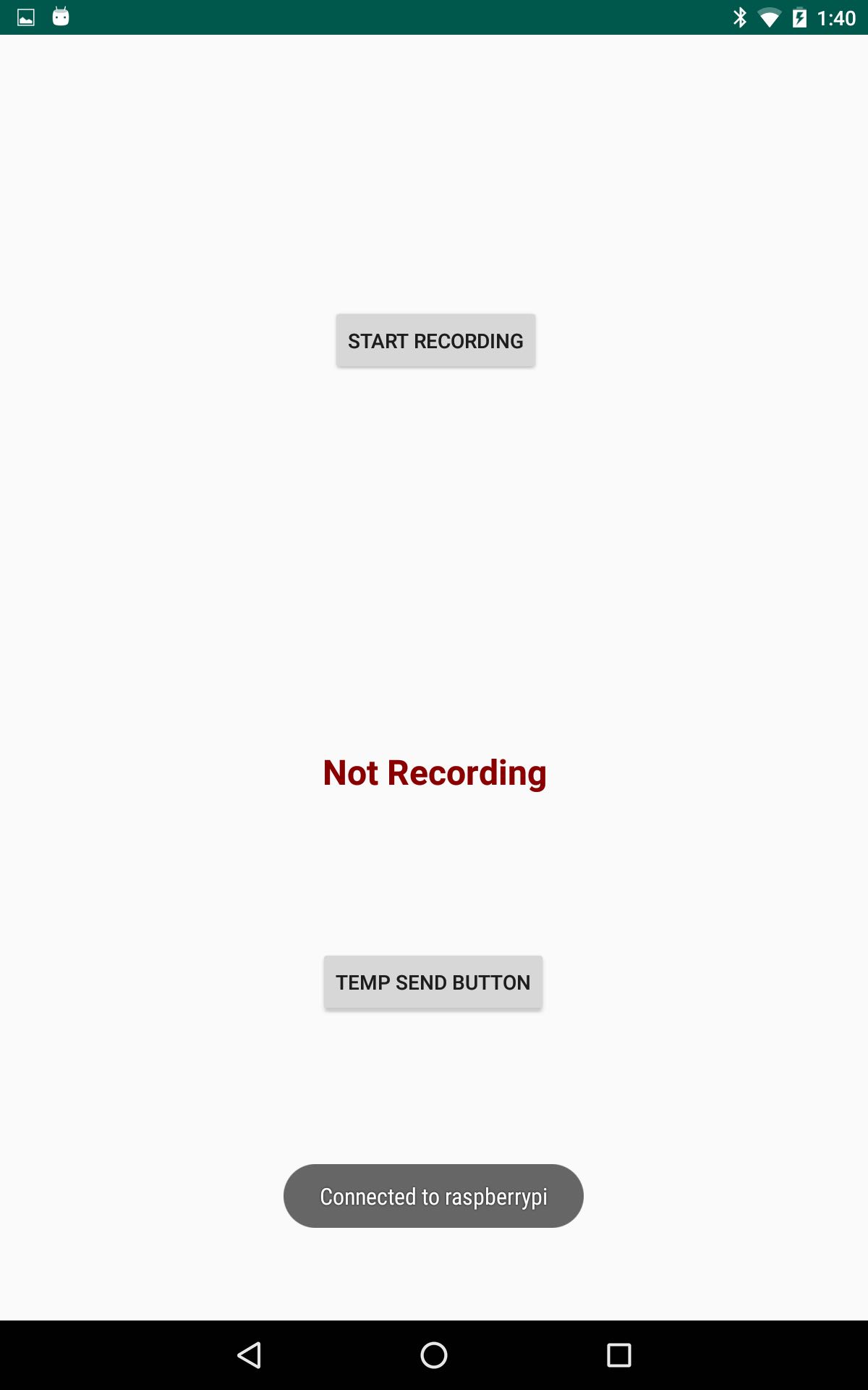 First connection