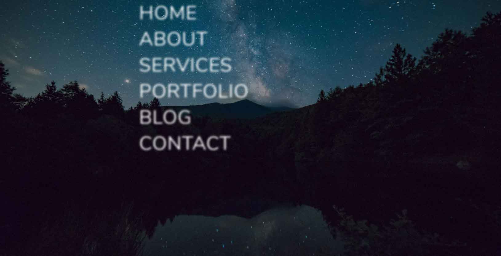 Blur Menu